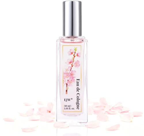 EJW Cherry Blossom Body Spray for Women | Soft Floral Hair Perfume & Body Mist, Alcohol-Free Long-Lasting Fragrance with Aloe & Collagen, 1.01 fl oz