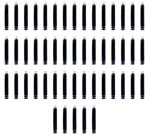 50 cartucce di inchiostro per penna stilografica, con diametro del foro di 3 4 mm, per ufficio, scuola, studenti, articoli di cancelleria