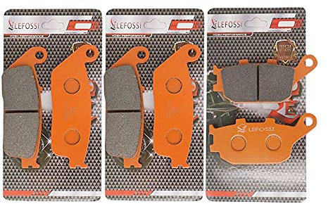 LE LEFOSSI moto Fibre de Carbone Plaquettes de Frein Avant et Arrière Pour Compatible avec Kawasaki Z 750 ZR 750 Z750 ABS ZR750 2007 2008 2009 2010 2011 FA142F FA174R