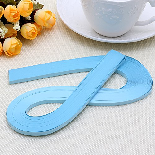 Haorw - Set per quilling di carta, 120 strisce, lunghezza 52 cm, larghezza carta 5 mm (azzurro)
