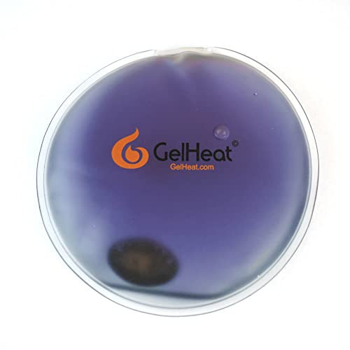 Pack of 5 GelHeat Instant Hand Warmers Round - Reusable Gel Click Heat Pads (Purple)
