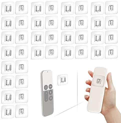 PFLYPF 20 pares de ganchos de doble cara transparentes, sin taladrar, impermeables y resistentes al aceite, ganchos duraderos reutilizables para cocina, baño, oficina (6 x 6 cm)