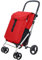 Carlett – Pack Classic Family | Zusammenklappbarer Einkaufswagen mit Geschenkhaken | Hochleistungs-Supermarktwagen | 4 Räder | Großes Fassungsvermögen 64 l | Rot