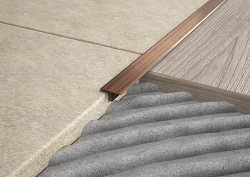 MINUTA PROFILI Listello Ottone Finitura Rame Antico A T Listelli Ottone Per Decorazioni Interni Rivestimenti Pareti E Bordi Piastrelle Listelli In Ottone Facile Installazione Barra 2,5 M x 10 Mm