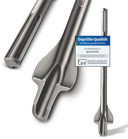 SCHWABENBACH® Scalpello a Lama SDS Max 60 x 400 mm – Ideale per Rimozione di Intonaco, Mattoni e Muratura – Scalpello SDS Max per Martello Demolitore – Punta Temprata – Lungo e Robusto