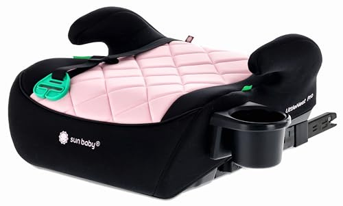 SUN BABY LITTLENEST PRO Elevador Coche ISOFIX 125–150 cm - Negro Rosa