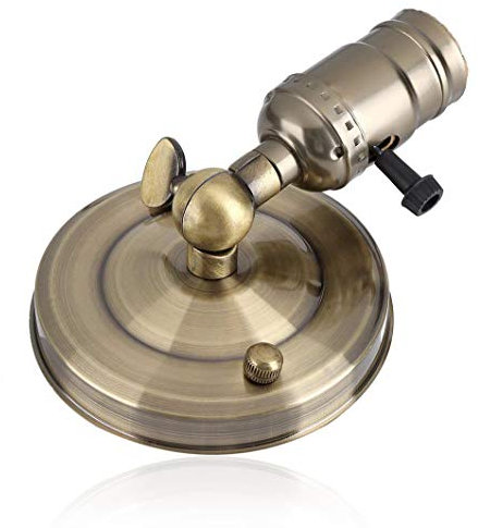 Xrten Mini Applique da Parete Lampada,Portalampada Vintage Edison Rame Portalampada Luce