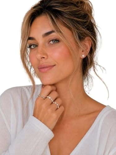 ◦ • ● ◉✿ BAGUE PERLE D'EAU DOUCE LOT DE 3 BAGUES ✿◉ ● • ◦ bagues élastiques avec petites perles