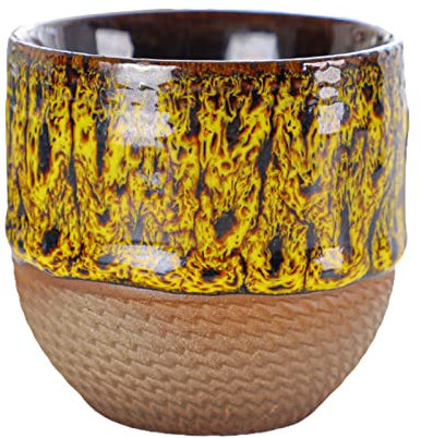 Sin asa o taza de té de porcelana, juego de café de porcelana, multicolor, pintado a mano, taza japonesa, sin asa, tetera de porcelana, 150 ml