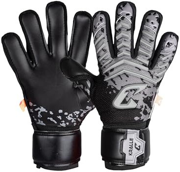 CATCH & KEEP Torwarthandschuhe Kinder Kralle Splash Grau Gr. 3 I Leichte Kinder Torwarthandschuhe mit Daumenunterstützung & dickerer Handgelenksbandage