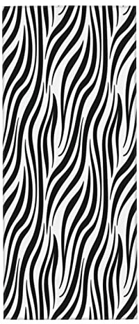 Handtuch mit Zebramuster, 30 x 70 cm, Mikrofaser, hautfreundlich, saugfähig, Handtücher für Bad, Strand, Schwimmbad und Outdoor