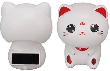 Shanrya Gato Suerte Gato Asintiendo Colores Brillantes Gato Decoración Oficina Soleado (con Ojos Grandes)