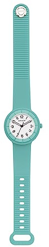 HIP HOP, Collezione Hero.Dot, Orologio Donna Water Wave, Cinturino in Silicone Soft Touch Intercambiabile, Pratica Chiusura, Lunetta Bianca, Numeri Neri, Cassa 34 mm, Movimento al Quarzo, Verde Acqua
