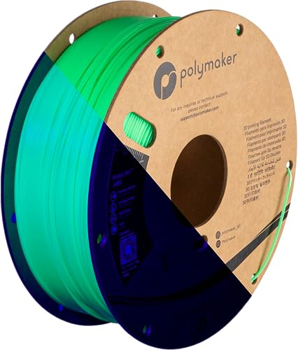 Polymaker ABS-filament neongrön 1 kg 1,75 mm, värmebeständig, styrka | Hög seghet, slagmotstånd, låg lukt, 3D-skrivarfilament för de flesta FDM-skrivare, dimensionell noggrannhet +/- 0,03 mm