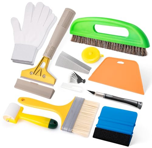 FOSHIO Tapete Glätten Werkzeug Tapete installieren Tapezierwerkzeug Tapetenablöser Tapetenkleister Tapezierwerkzeug