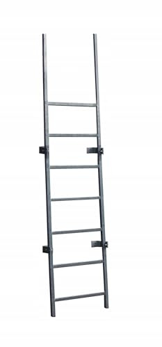 DRABEST Échelle de Secours en Acier - Échelles de Sauvetage Modulaires jusqu'à 150kg - Montage Rapide Échelle d'Évacuation en Intérieur et Extérieur - 3x0,56x0,2m, 42 kg - Lot de 3 M