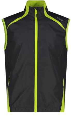 CMP Gilet Uomo Antivento da Running, 3C89577T (IT, Numero, 58, Regular, Regular, Antracite/Acido)