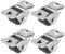KEQAR 4 Mini Roulettes pour Meubles, Petites Roues en Caoutchouc avec Plaque en Acier, Construction Métallique Robuste, Profil Bas pour Meubles et Projets DIY (1,2 cm)