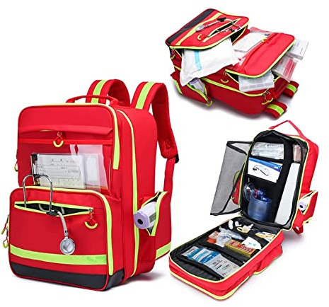 Kompakt första hjälpen-kit Lättviktigt traumakit Reflekterande design Akutmedicinska kit för räddningstjänst, camping, vandring, hemsjukvård, fältresor