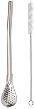 Spon De Paja - Cuchara De Paja Desmontable | Cuchara Sin Filtrar, Tamiz De Paja, Agitador | Tamis, Agitador, Cuchara Filtrada | Cuchara De Bebida De Bombilla Multifuncional De Acero Inoxidab