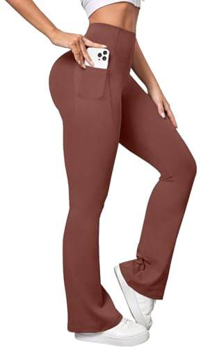 XDSP Yogabyxor för kvinnor, hög midja, magkontroll, elastiska yogabyxor, för pilates, träning, fitness, arbete, ledigt