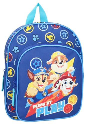 mybagstory Ryggsäck 30 cm – lätt och hållbar – vadderade justerbara axelremmar – resväska – barnväska – perfekt för dagis, fritid eller barnutflykter, Pat Patrol - blå, enfant, Klassisk