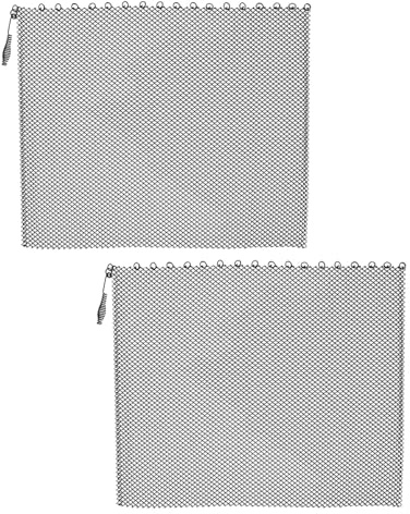 HOMSFOU Lot de 2 Panneaux de Protection pour Cheminée 61 X 53,3 Cm, Rideau en Maille Métallique Robuste Ignifuge, Barrière de Sécurité Polyvalente pour Foyer Bois, Écran Résistant