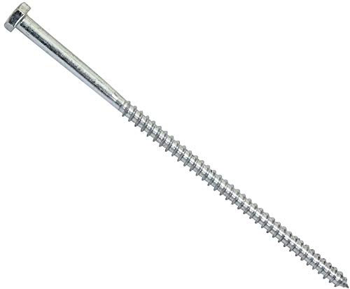 AERZETIX - C44593 - Juego de 10 - Tornillos para madera/tirafondos M8x200mm - con cabeza hexagonal 6 lados - DIN571 - en acero galvanizado - montaje fijación marco de madera contrachapado aglomerado