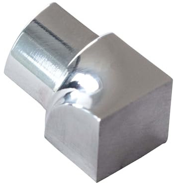 Dalsys Angolo interno per binario per piastrelle profilo a quarto di cerchio in acciaio inossidabile lucidato 10mm, profilo per piastrelle