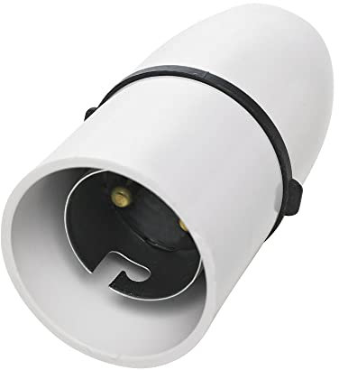 Bayonet Cap Ceiling Lamp Bulb Holder T2 Cord Grip for use with Light Bulb Bayonet Light Pendant Un-Switched Light Fitting Holder (White)