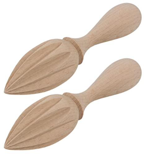 teemando® Lot de 2 presse-agrumes en bois pointu 15 cm