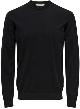 Only & Sons herr Onsloui Reg 12 Mel Crew Knit Stickad tröja