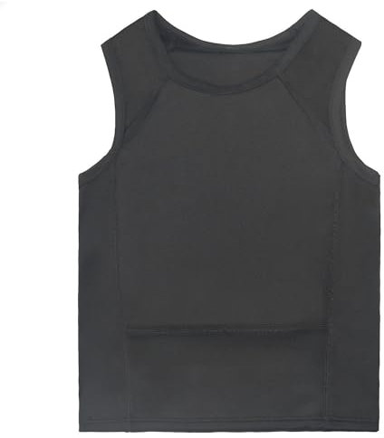 Taktische Schusssichere Weste, Stichschutzweste Verdeckte Kugelsichere Weste IIIA-Level Militärische Anti-Bullet-T-Shirt Bulletproof militär Weste Für Outdoor A,4XL