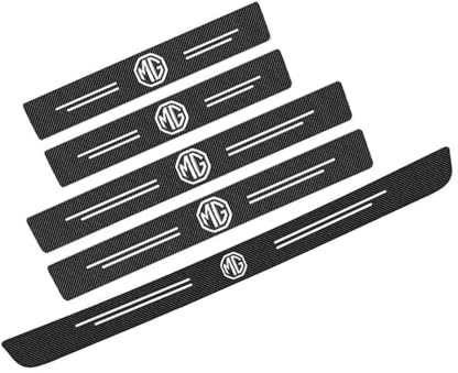 5PCS Car Sill Protector,for MG ZS 2017-2023 2024. Car Door Steps Protector, Rear Bumper Protector Stickers Inner Accessories