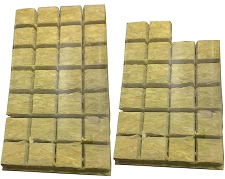 OFFSCH Tapones De Cultivo Hidropónico Para Inicio De Plantas Sin Tierra 25x25x40mm, 50 Unidades, Ligero y Transpirable Para Jardín Hidropónico y Proyectos Diy