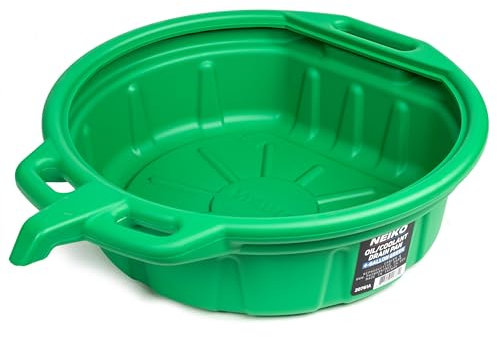 Neiko 20761A Grand bac de vidange de Liquide de Refroidissement/Huile, capacité de 16 L, bac Anti-Gel en Plastique Vert Anti-éclaboussures, bac récupérateur d'huile Moteur, Bec verseur