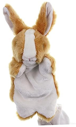 FUNNETOYU 1 Stück Geschichte Erzählende Marionette Ausgestopfte Hunde Für Hasenpuppenspielzeug Tierische Handpuppe Plüschpuppe Rollenerzählende Tierpuppen Sockenpuppen Stoffhase Brown