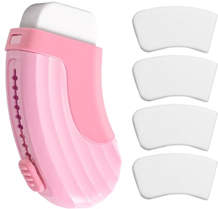 Pindda 4+1 Pack Rubber Erasers Sliding Retractable Eraser, Large White Erasers for School Office Art Drawing Pencil Eraser for Kids- Pink