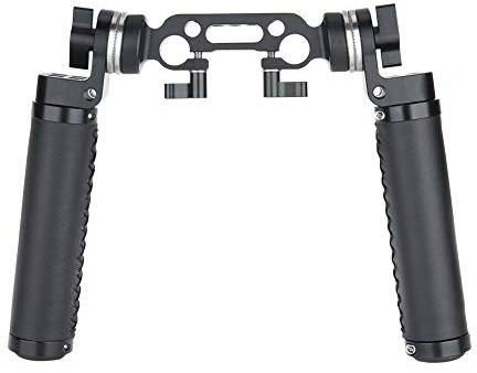 NICEYRIG Rosette Leather Handles with 15mm Rod Clamp Connector for 15mm DSLR Camera Shoulder Rig Support System