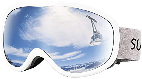 Supertrip Ski Goggles Womens Mens,Anti-fog Anti-glare Skiing Snowboard goggles with 100% UV403 Protection,Helmet Compatible