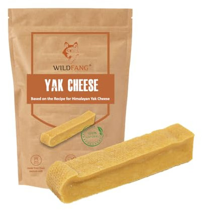 Wildfang® Yak Kaustab Hund – Natürlicher Kaukäse vom Himalaya – Kauspaß für alle Hundegrößen und Welpen – Käseknochen für Hunde – Kauknochen zur Zahnpflege – Käseknochen - 1er Pack - Gr. S: 35 – 44 g
