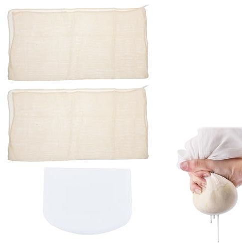CZNBZIU Etamine Alimentaire 2 Pièces Cheesecloth Mousseline Alimentaire, Filtre Alimentaire Réutilisables Et Lavables Mousseline De Coton Non Blanchi pour Filtrer Tofu Fromage Beurre Jus Lait De Noix