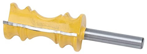 Chair Rail Router Bits, Carbon Steel Alloy Treatment Grooving Crown Shape Routers Bit 1‑1 8in Diameter 2in Depth8mm Shank Woodw Joinery 8mm Handle (8mm handle)