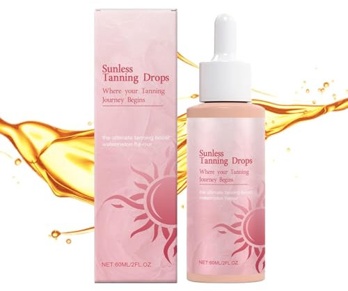 Autobronceador Facial 60ml, Crema Bronceadora Facial Sin Sol, Gotas Bronceadoras Rostro Y Cuerpo, Bronceado, Autobronceador, Larga Duración, Nutre El Cuerpo Para Tomar El Sol, Para Vacaciones