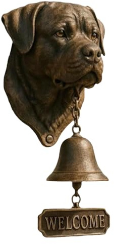 Tuxuseo Funny Doorbells for Dogs - Funny with Animal Motif Vintage Decorative Doorbells Bell - Bell with Dog Head for Front Door, for Entrance, Stem, Garden Area, Living Area