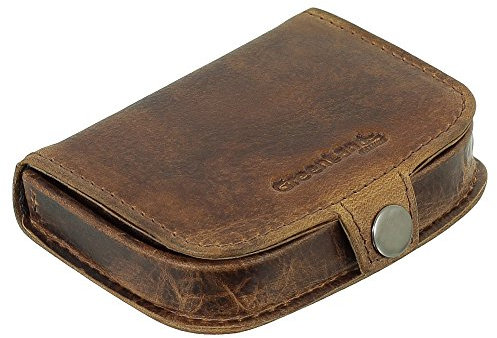 Greenland Nature Luxus Leder Schüttelbörse kleine Geldbörse mit Fotonetzfach 10 cm Serie: Montana