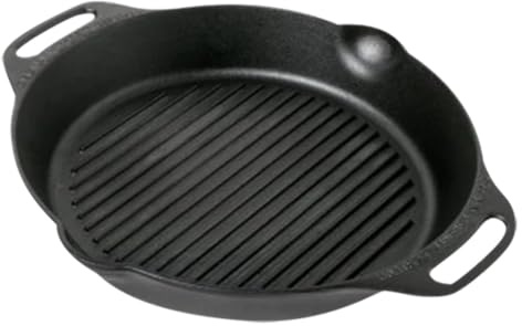 Petromax Grill-Feuerpfanne mit 2 Henkeln - Grillpfanne aus Gusseisen für alle Herdarten, Gasflamme, Backofen oder Kochen im Freien - 30 cm Durchmesser