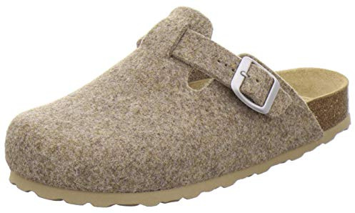 AFS-Schuhe Zapatillas de estar por casa para mujer, de fieltro, cómodas, cálidas y cálidas, fabricadas en Alemania, 26900, naturaleza, 42 EU