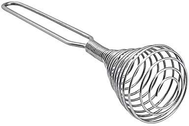 Mayplus Frusta a molla francese da 20,3 cm, in acciaio inox, frusta manuale per uova, frusta per uova, frullatore per mescolare panna, farina, per ristoranti e cucine