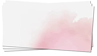 Presentou Brevpapper, 50 st., tryckt på båda sidor, 120 gram papper, motivpapper, certifikatpapper, meny, kärleksbrev (akvarell, blommor, rosa, 50 kuvert)